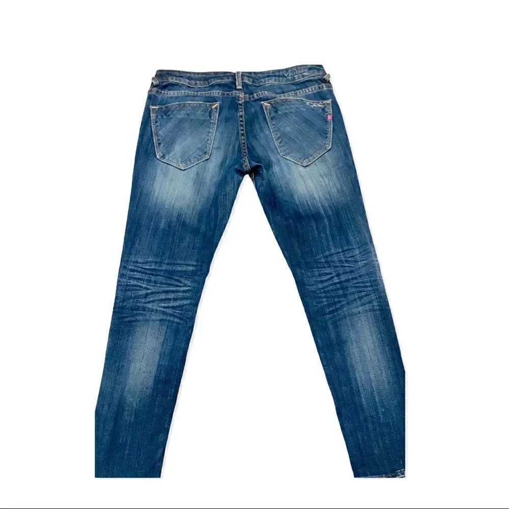 Vigoss Thompson Tomboy Destressed Cropped Jeans